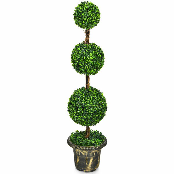 Best Quality Triple Ball Artificial Boxwood Topiary Trees 4ft/120cm